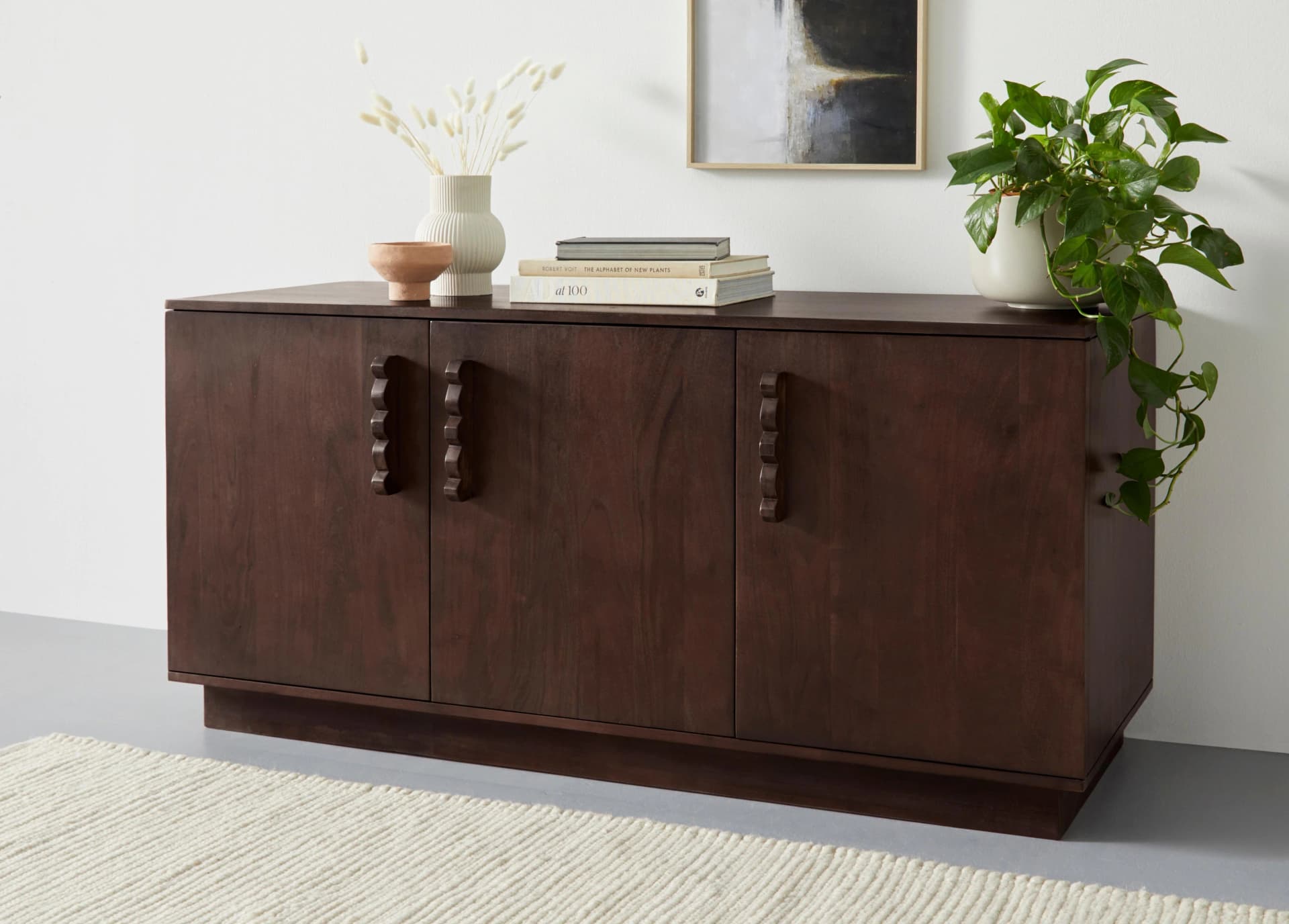 LeGer Home by Lena Gercke Sideboard EMINA 146 cm Kommode Akazie Massivholz