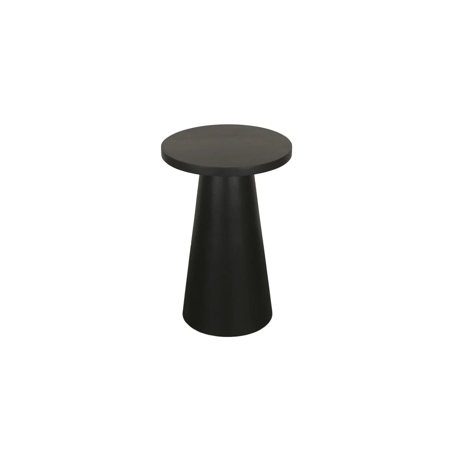 Beistelltisch Cone von byLiving Schwarz Massivholz