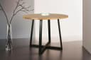 byLiving Esstisch Arrow Rund Massivholz Akazie Natur Schwarz Bild 3