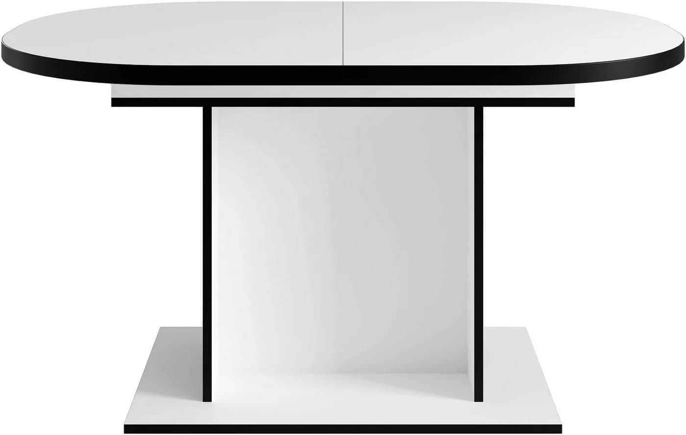 Esstisch OTTO HOME Basel Ausziehbar Weiß Schwarz Oval - Bild 2