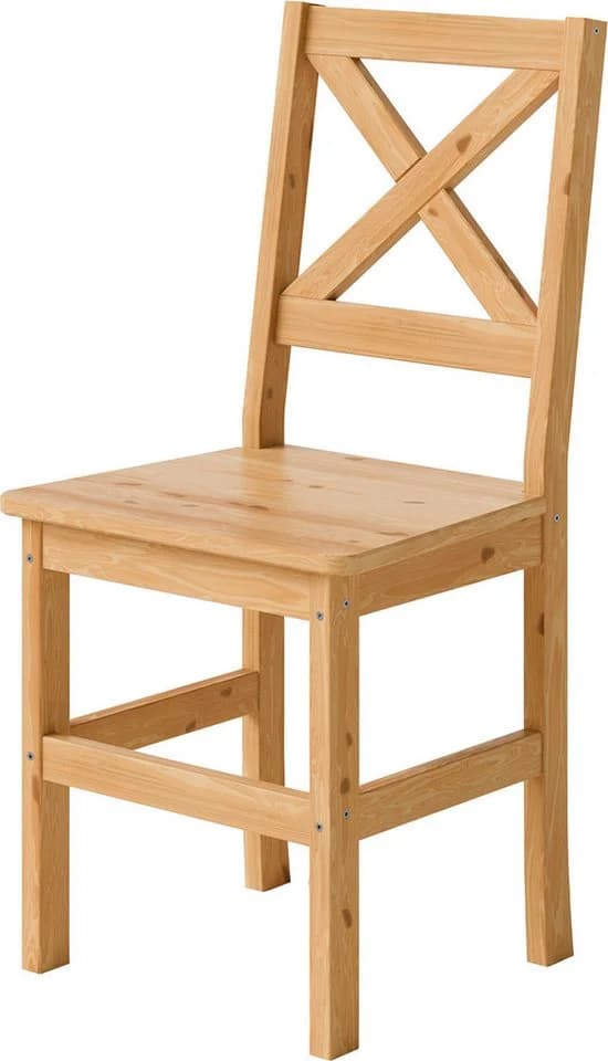 HOME AFFAIRE Malmö 4er Holzstuhl Set Massivholz Kiefer Natur - Bild 3