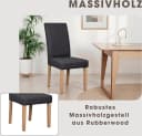 Esszimmerstuhl BYLIVING Elias Dunkelgrau Massivholz Bild 3