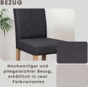 Esszimmerstuhl BYLIVING Elias Dunkelgrau Massivholz Bild 4