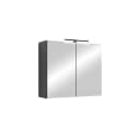 Spiegelschrank BYLIVING Serie Spree Anthrazit Soft-Close LED-Beleuchtung Bild 1