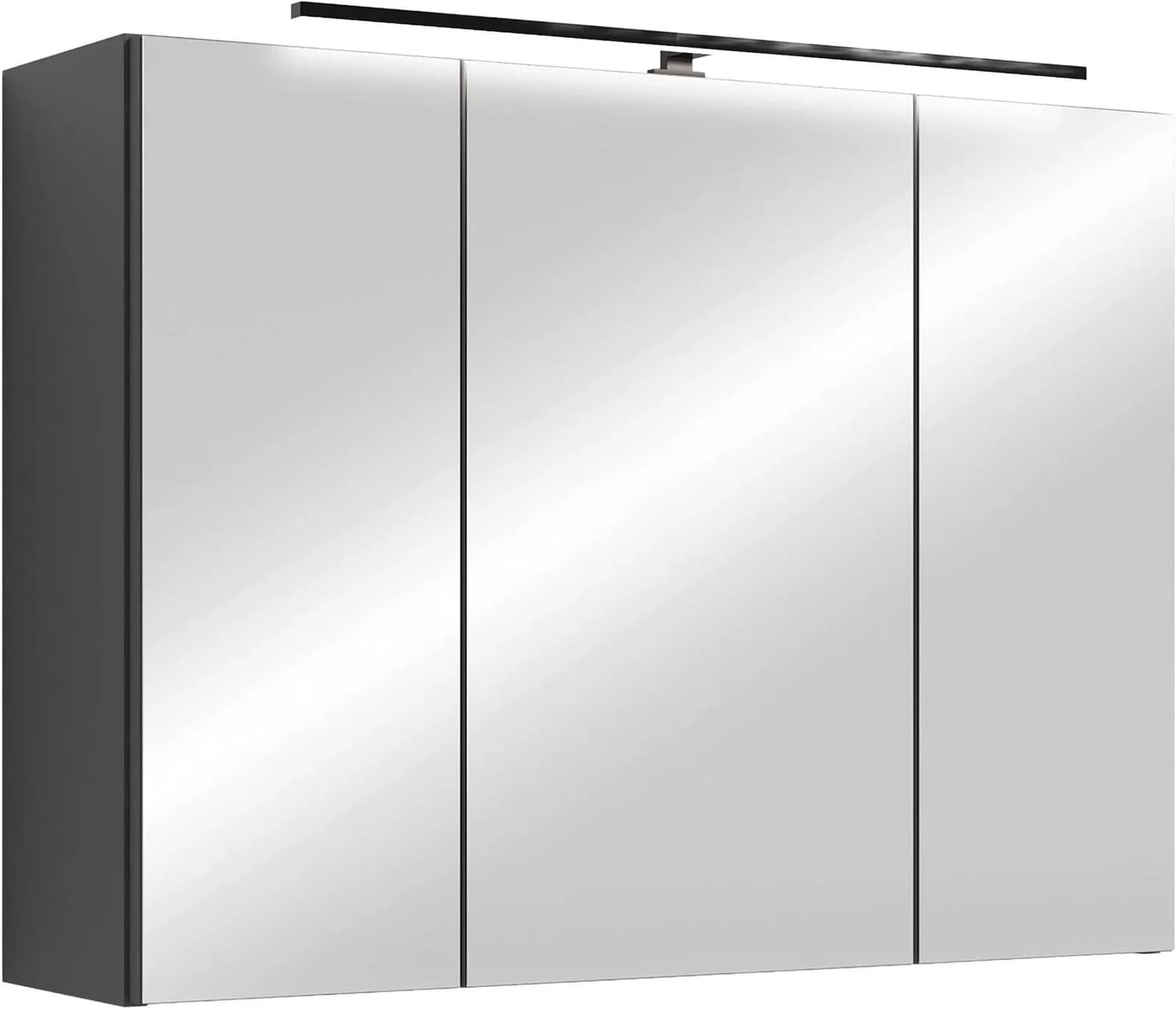 Spiegelschrank byLiving Serie Spree Anthrazit LED-Beleuchtung