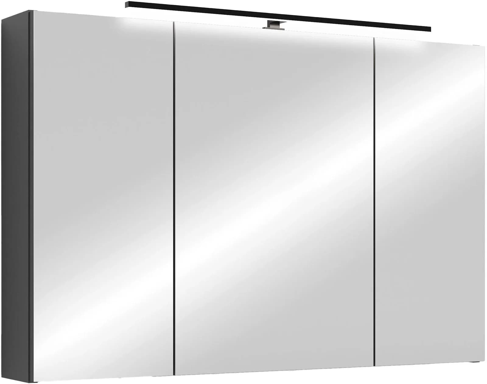 Spiegelschrank Serie Spree byLiving Anthrazit Soft-Close LED-Beleuchtung