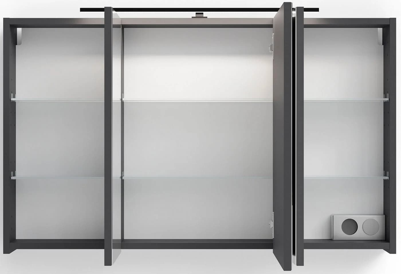Spiegelschrank SPREE byLIVING 100 cm Anthrazit Soft-Close LED-Beleuchtung - Bild 5