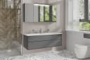 byLIVING Spiegelschrank Serie Spree 120 cm Anthrazit LED Beleuchtung Bild 2
