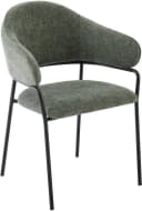 Esszimmerstuhl BYLIVING Curve Dunkelgrün Stoff Bild 5