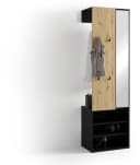 Kompaktgarderobe BYLIVING "Dielen - Set Andorra" Schwarz Eiche Bild 2