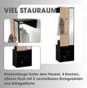 Kompaktgarderobe BYLIVING "Dielen - Set Andorra" Schwarz Eiche Bild 4