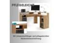 byLIVING Gamingtisch Fox Eck-Schreibtisch Modern Grau Braun Bild 3