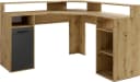 byLIVING Gamingtisch Fox Eck-Schreibtisch Modern Grau Braun Bild 5
