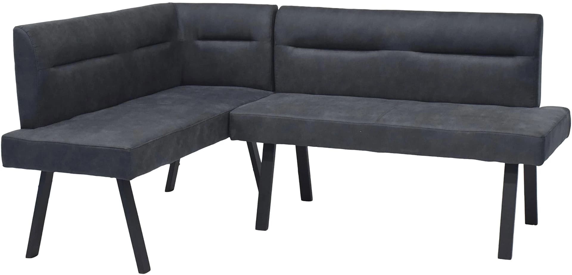 byLIVING Eckbank MONTREAL Anthrazit Schwarz Stahl Microfaser