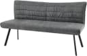 BYLIVING Sitzbank ROBBIE anthrazit/schwarz Stahl Microfaser Bild 2