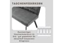 BYLIVING Sitzbank ROBBIE anthrazit/schwarz Stahl Microfaser Bild 4