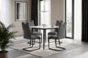 BYLIVING Freischwinger CAPRI 2er-Set grau/schwarz Bild 1