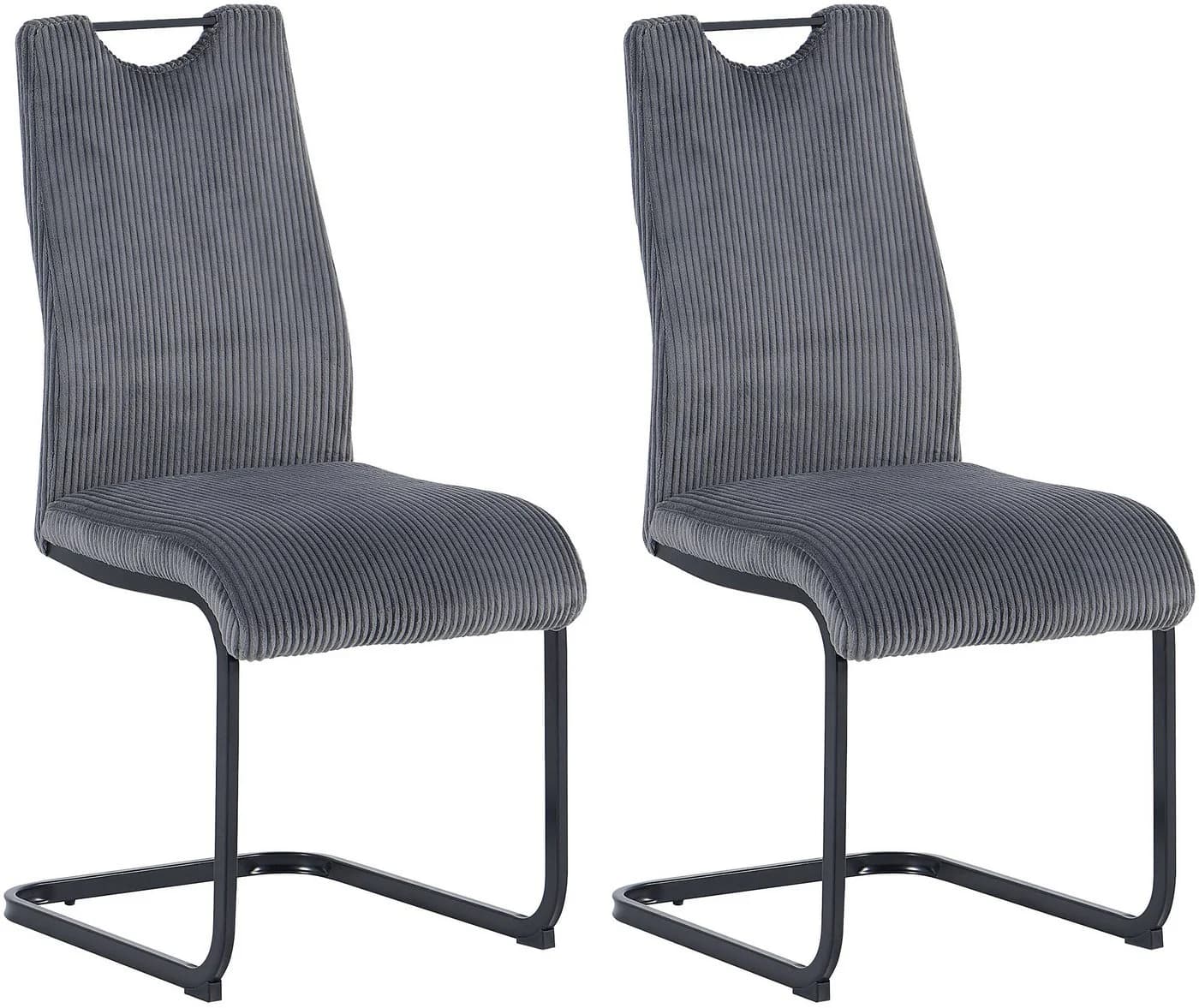 BYLIVING Freischwinger CAPRI 2er-Set grau/schwarz - Bild 2