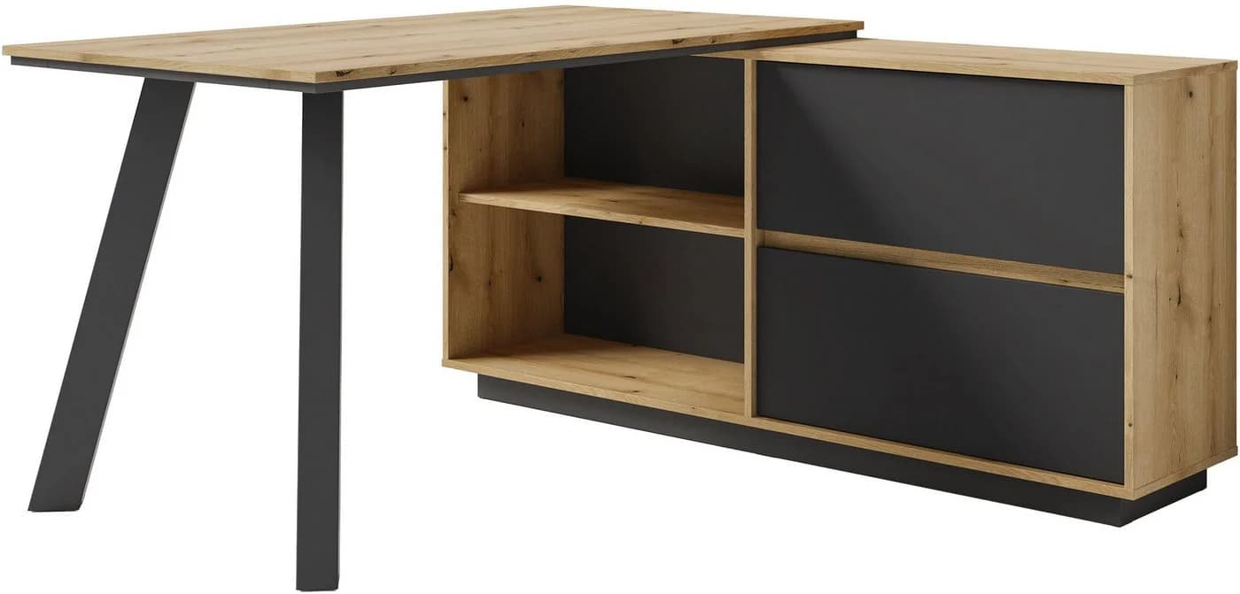 byLIVING Schreibtisch TALOS Eckschreibtisch L-Form Eiche Braun - Bild 5