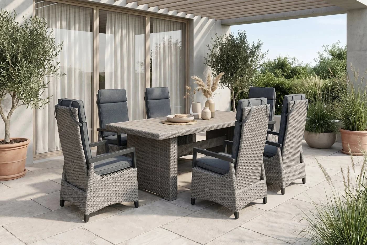 byLIVING Gartentisch BRISBANE grau Polywood