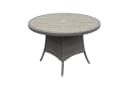 byLIVING Gartentisch DURBAN rund Polywood Polyrattan grau/natur Bild 2