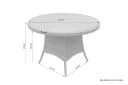 byLIVING Gartentisch DURBAN rund Polywood Polyrattan grau/natur Bild 3