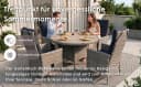 byLIVING Gartentisch DURBAN rund Polywood Polyrattan grau/natur Bild 4