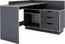 byLIVING Eckschreibtisch Bexley Grau mit Stauraum Bild 4