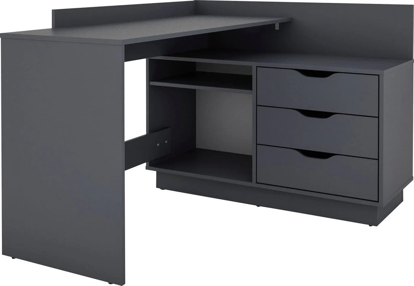 OTTO home Eckschreibtisch Bexley Grau mit Stauraum - Bild 4