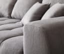 DELIFE Ecksofa Josea Mikrofaser Steingrau Recamiere links Bild 4