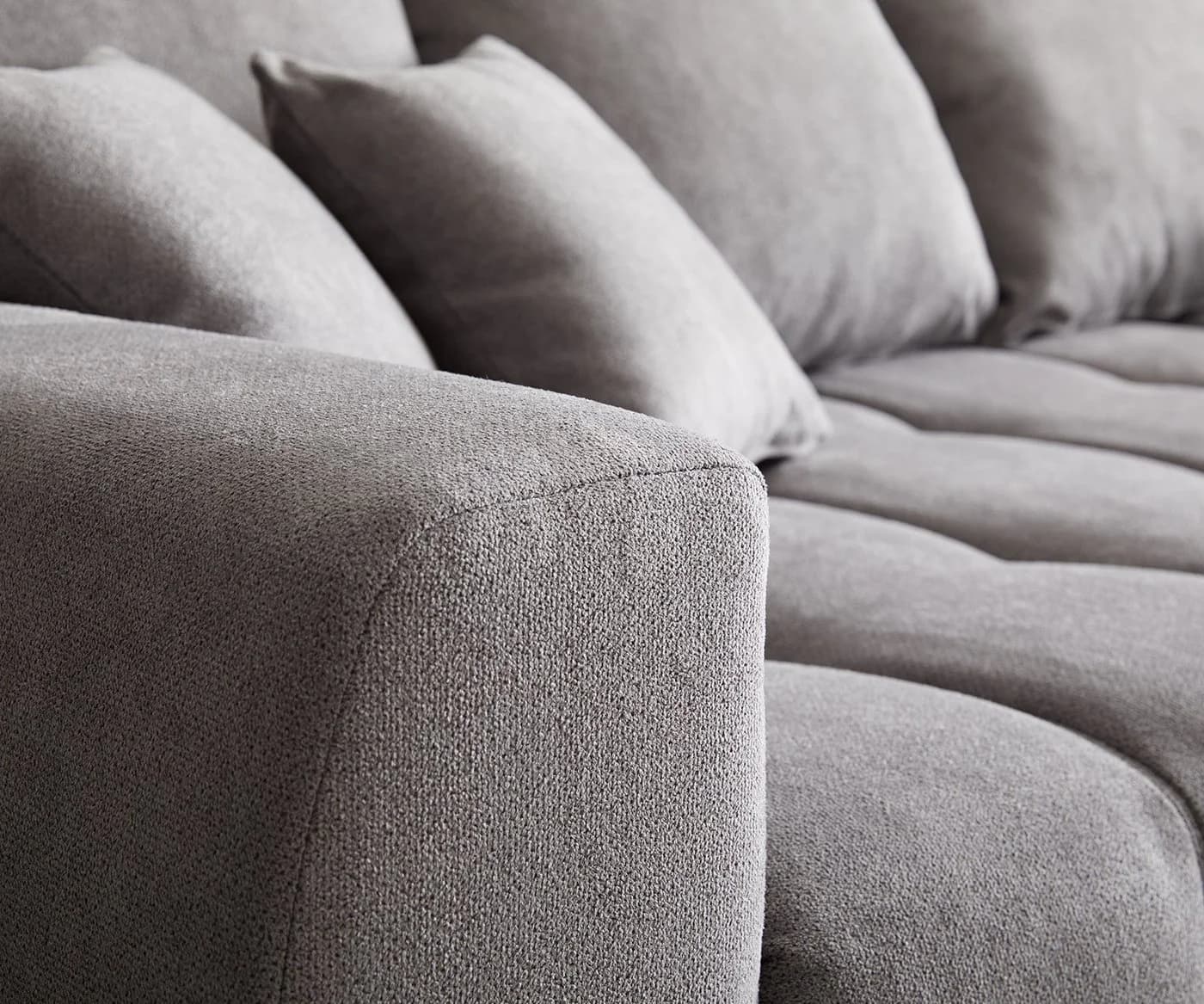 DELIFE Ecksofa Josea Steingrau Mikrofaser Recamiere rechts - Bild 4