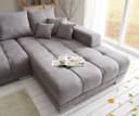DELIFE Ecksofa Josea Steingrau Mikrofaser Recamiere rechts Bild 5