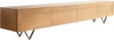 DELIFE Lowboard Kayu Akazie Natur 220 cm 4 Türen V-Fuß Lowboard Bild 1