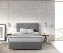 DELIFE Boxspringbett Dream-Great Grau Mikrofaser mit Matratze und Topper Bild 1