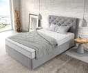DELIFE Boxspringbett Dream-Great Grau Mikrofaser mit Matratze und Topper Bild 4