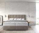 DELIFE Boxspringbett Dream-Fine Beige Mikrofaser Bild 1