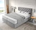 DELIFE Boxspringbett Dream-Great Grau mit TFK Matratze und Visco Topper Bild 4