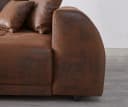 DELIFE Ecksofa Violetta Braun Microvelours Variable Recamiere Bild 4