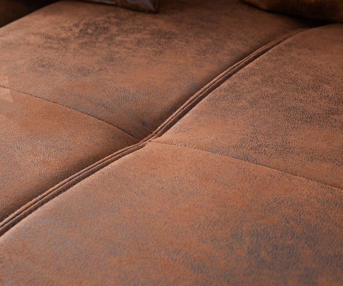 DELIFE Ecksofa Violetta Braun Microvelours Variable Recamiere - Bild 5