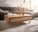 DELIFE Couchtisch Stonegrace Akazie Natur mit Steinfurnier Bild 2