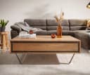 DELIFE Couchtisch Stonegrace Akazie Natur mit Steinfurnier Bild 3