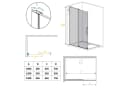 WITEN&NOCK Duschwand Walk In Schiebetür 8mm Glas transparent/silber Bild 3