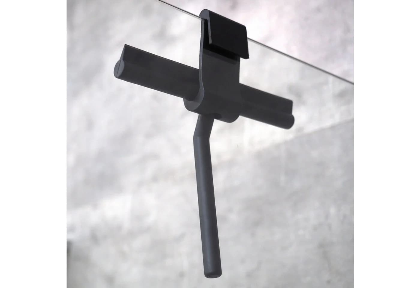 WITEN&NOCK Duschabzieher Wasserabzieher Schwarz Edelstahl-Griff