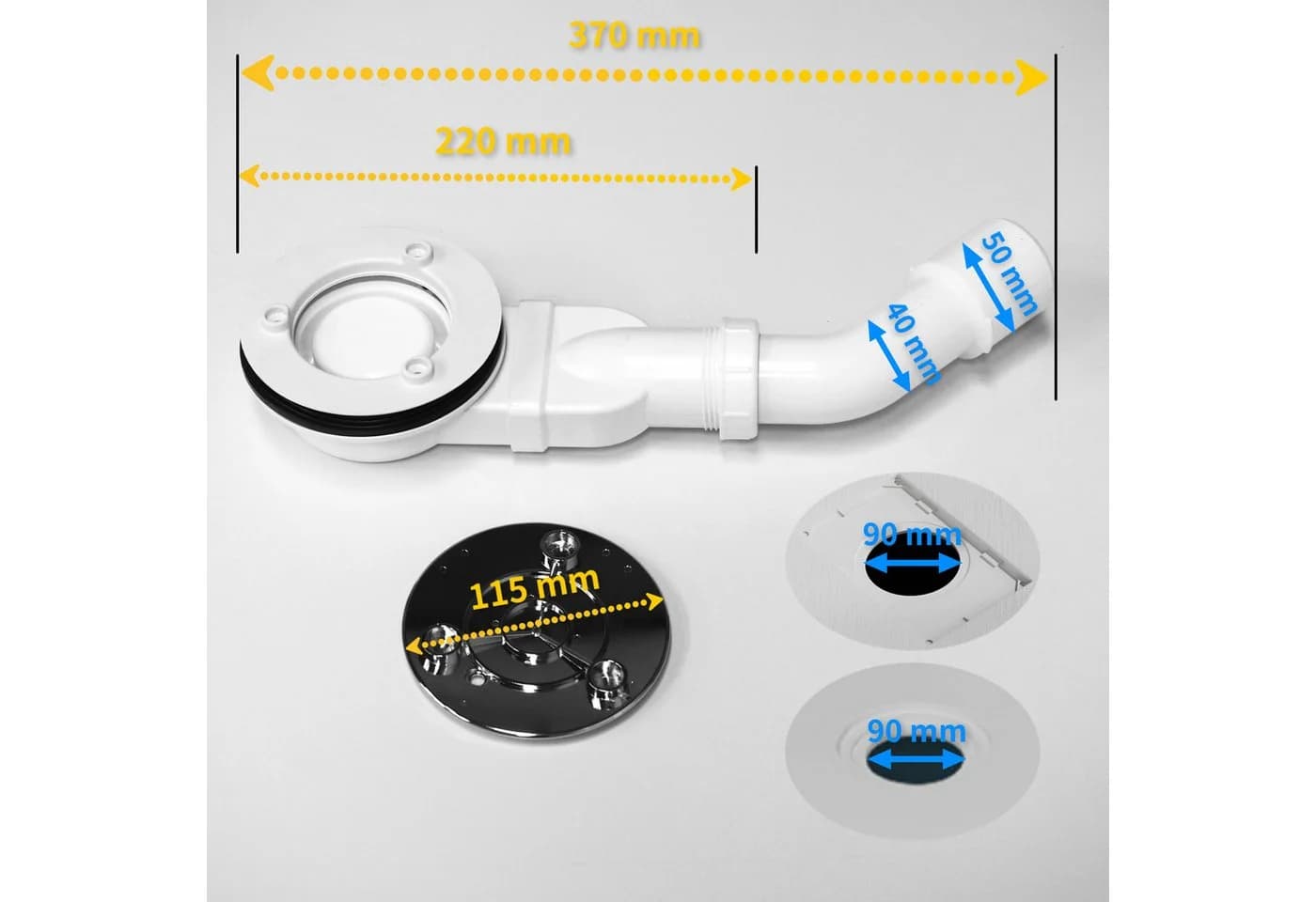 WITEN&NOCK Duschablauf Set extraflach verchromt - Bild 4
