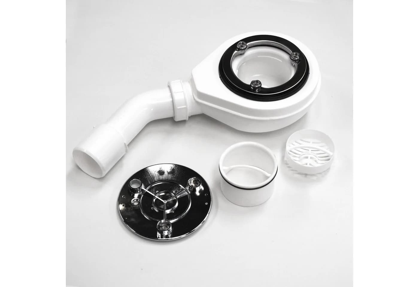 WITEN&NOCK Ablaufgarnitur Duschwanne Siphon Weiß Superflach - Bild 4