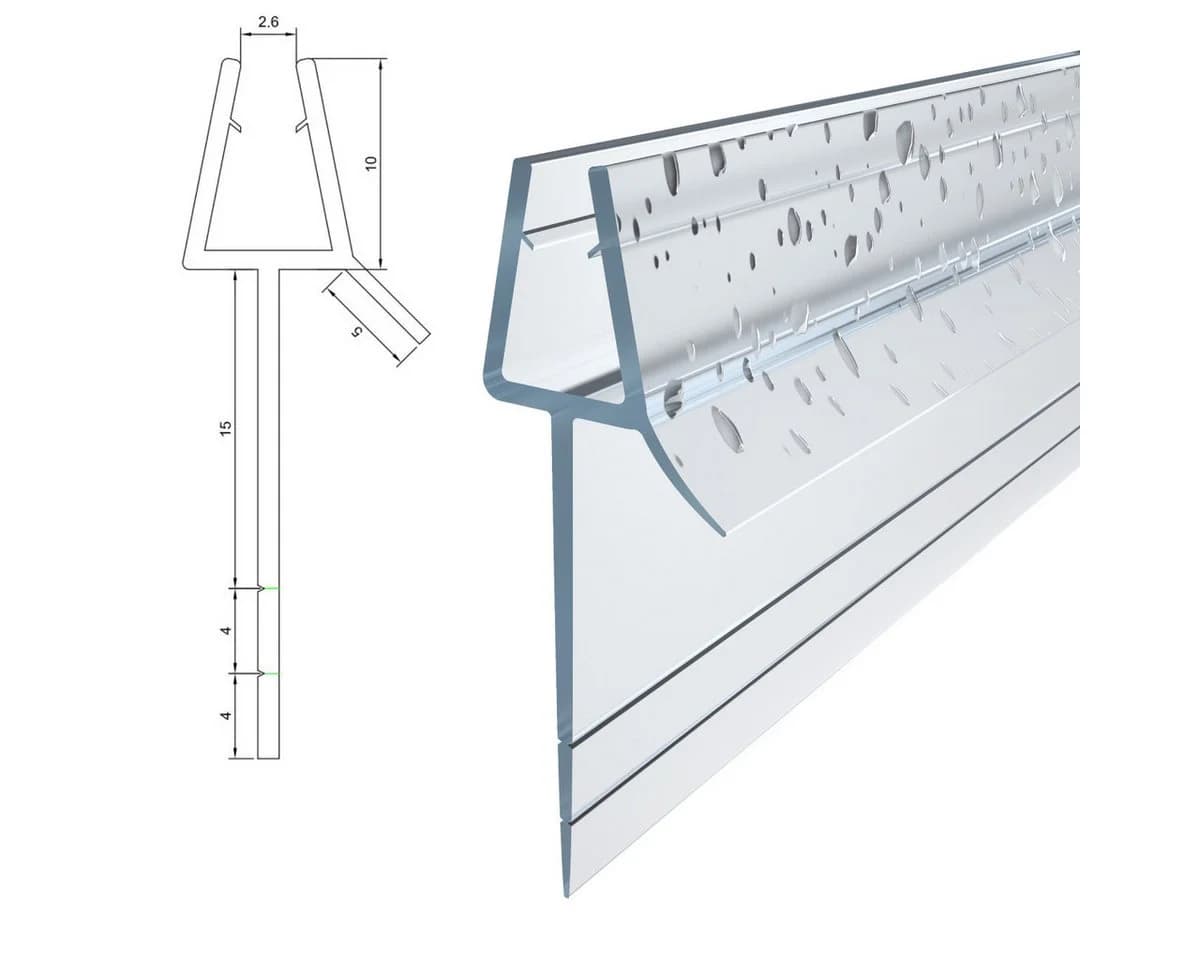 WITEN&NOCK Duschdichtung 2er Set Transparent Abreißbar - Bild 3