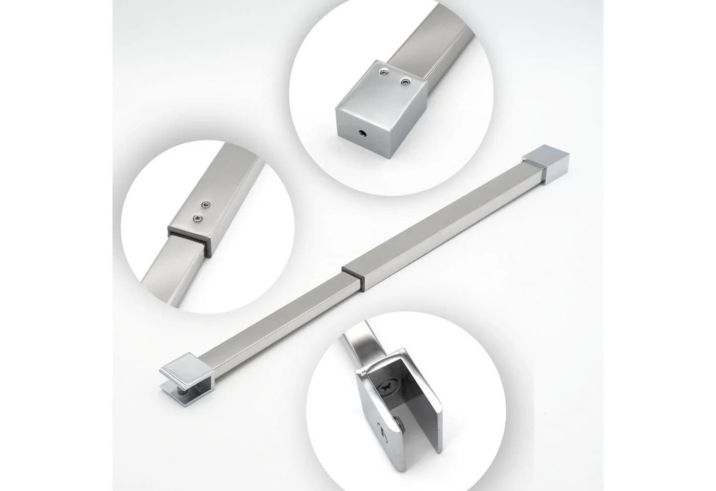 WITEN&NOCK Duschwand-Stabilisationsstange Edelstahl Chrom - Bild 2