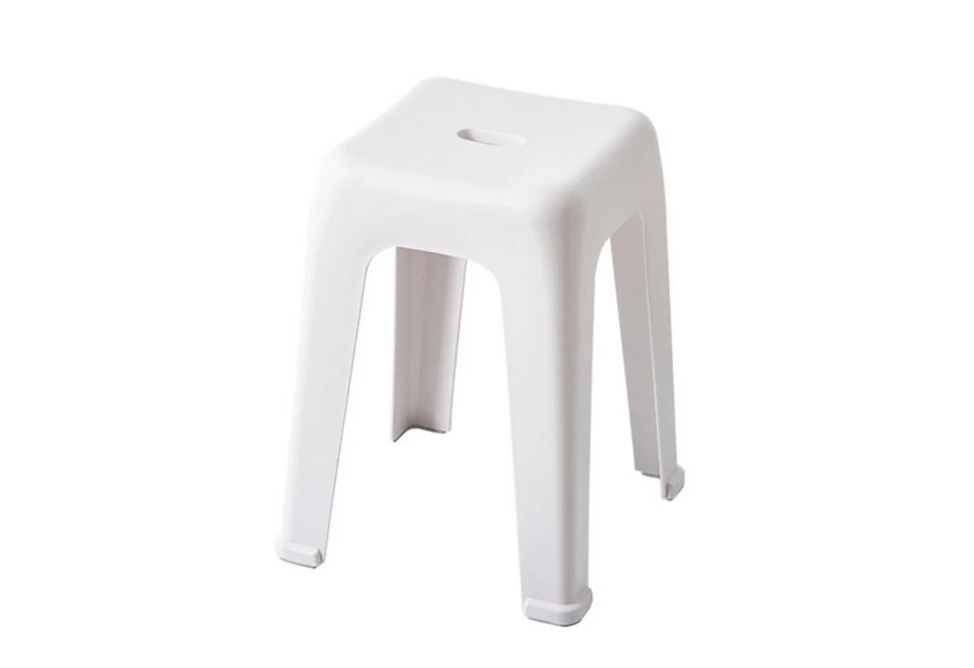 WITEN&NOCK Badhocker Duschhocker Sitzhocker aus Kunststoff Weiß - Bild 2
