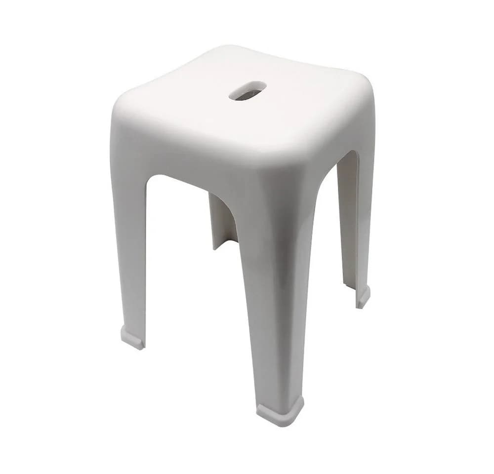 WITEN&NOCK Badhocker Duschhocker Sitzhocker aus Kunststoff Weiß - Bild 5