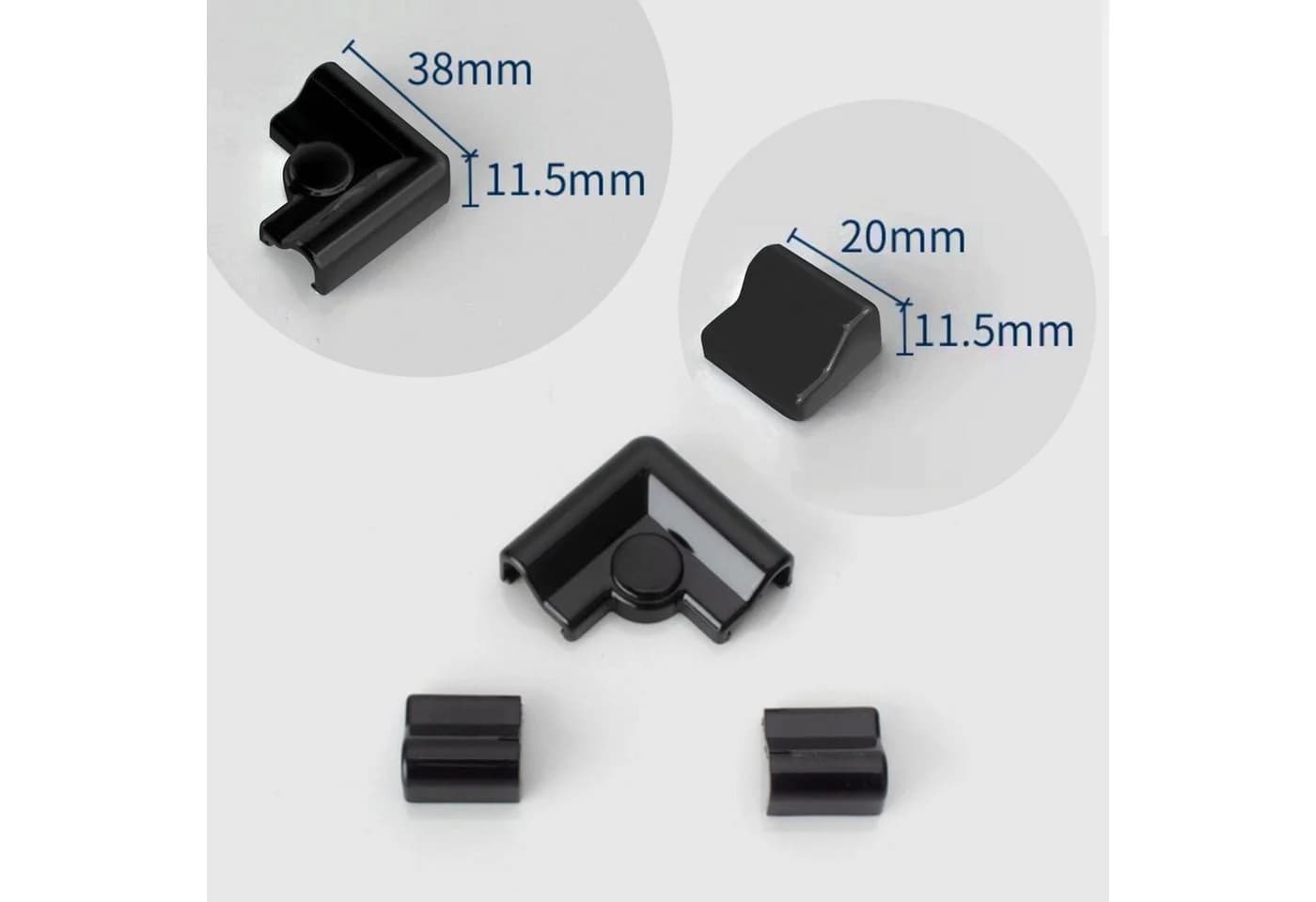 WITEN&NOCK Duschdichtung Aluminium Schwallschutzleiste Set 100 cm - Bild 4